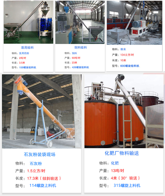 螺旋上料機的應用